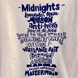 Taylor Swift Handmade Meet me at Midnights Merch Oversized Sweatshirt XL